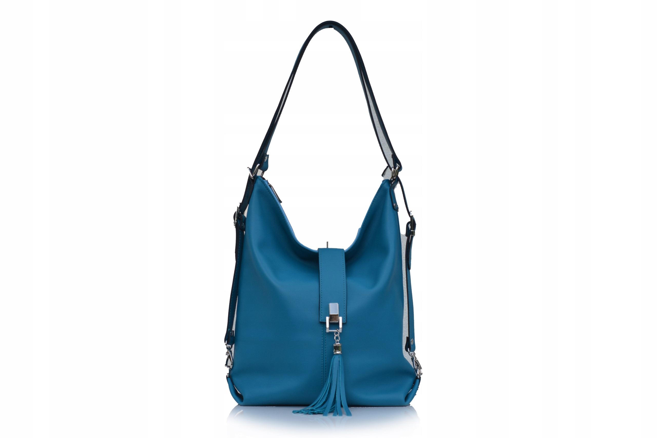 SKÓRZANY PLECAK TORBA 2W1 WOREK SHOPPER A4 Marka 100%