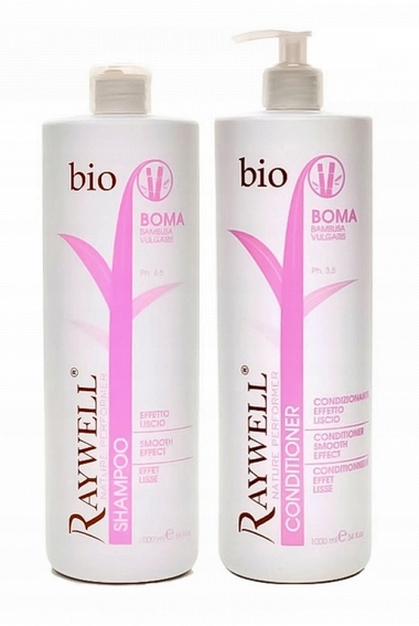 RAYWELL BIO BOMA Szampon Odżywka Zestaw Wygładzający 2 x 1000ml