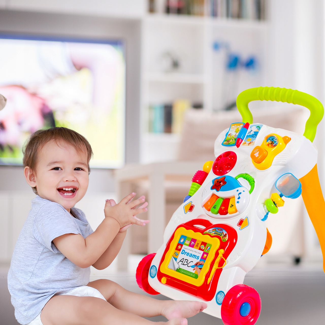 CHODZIK PCHACZ JEŹDZIK INTERAKTYWNY EDUKACYJNY PIANINKO ZNIKOPIS DLA DZIECI Kod producenta 103522