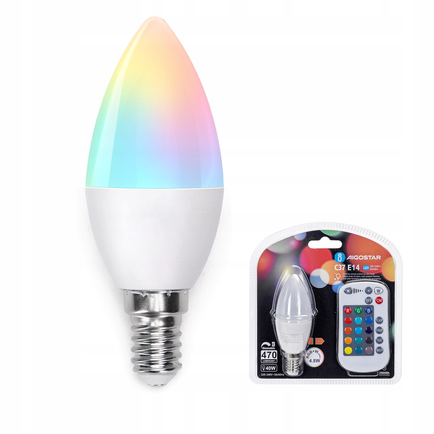 

Żarówka Rgbw Led E14 4.8W Barwa Ciepła