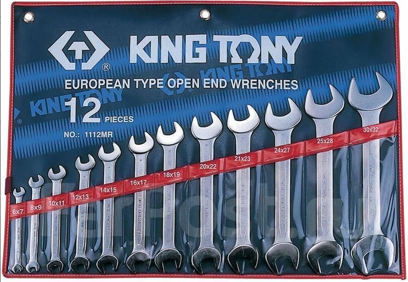 Kľúče Ploché Sada 12 ks 6-32 mm Silné Puzdro King Tony 1112MR