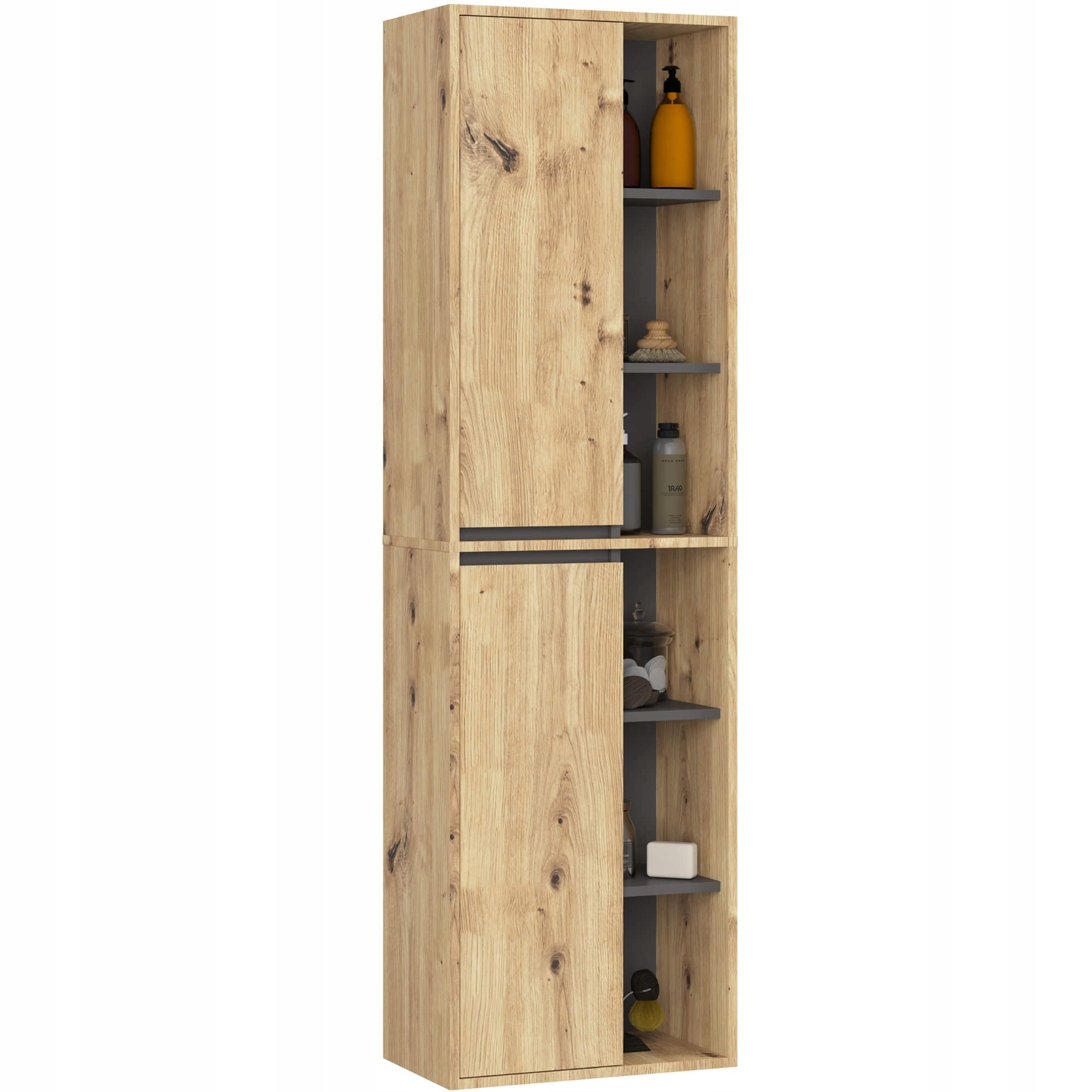 Závěsná Koupelnová Skříňka Vami W50 2D6P Artisan/grafit Akd