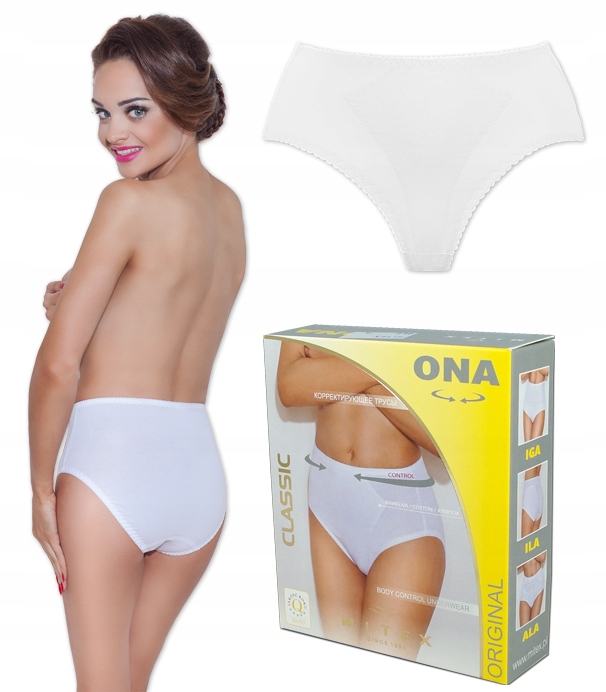 

Damskie figi wyszczuplające białe Ona Mitex r XL