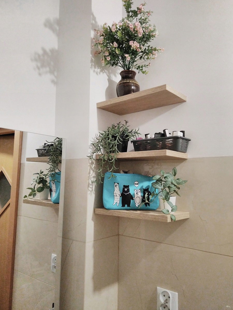 PÓŁKA ŚCIENNA WISZĄCA DĄB SONOMA 90CM REGAŁ MONTAŻ Wysokość mebla 1.8 cm