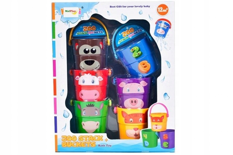 KUBECZKI WIADERKA DO KĄPIELI ZWIERZĄTKA 6 szt Wysokość produktu 30 cm