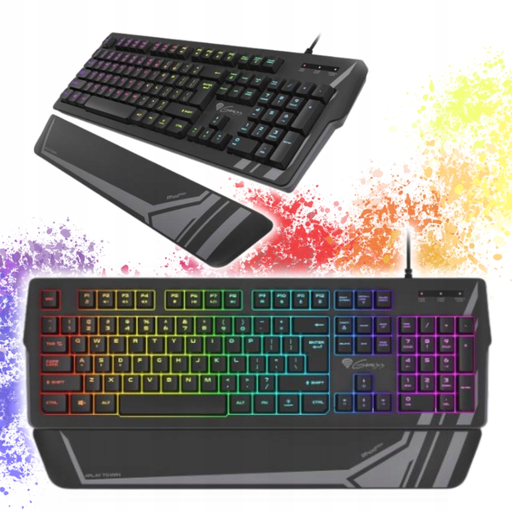 Herní Rgb podsvícená počítačová Membránová Klávesnice Pro Hry