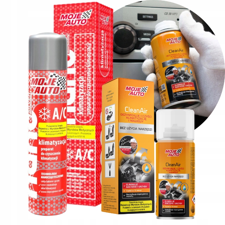 

Moje Auto Zestaw do odgrzybiania klimy Świeży