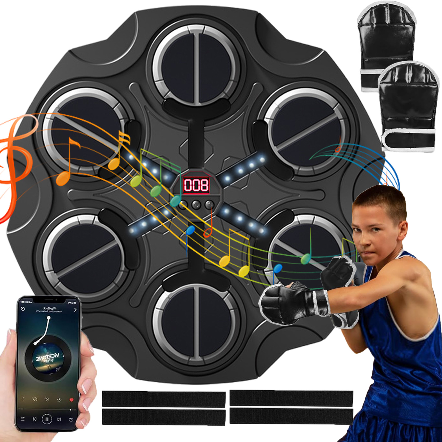Tarcza Bokserska Treningowa Bluetooth Na Ścianę Muzyczna Tablica Dla Dzieci