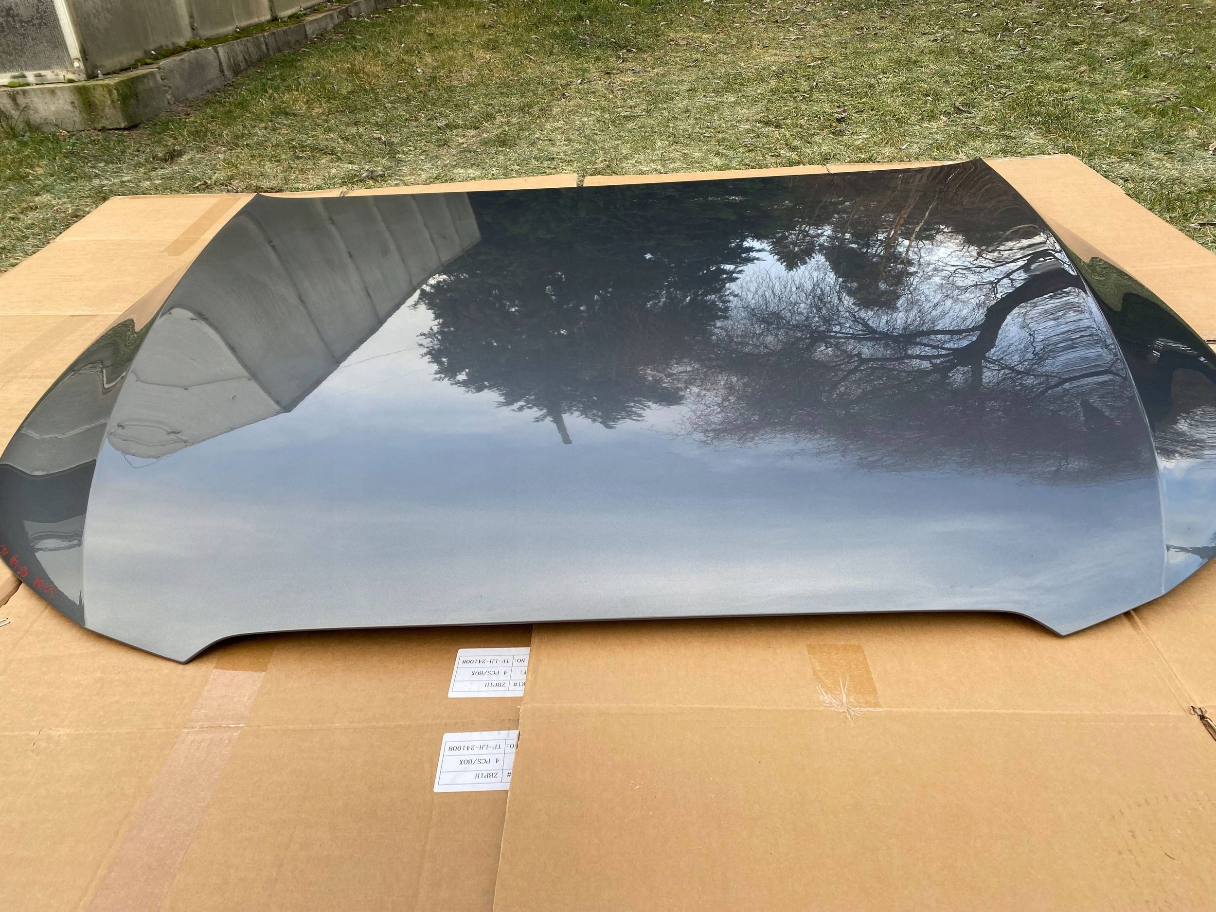 AUDI Q5 LIFT 8R originál complete bonnet cover front LX7R grey