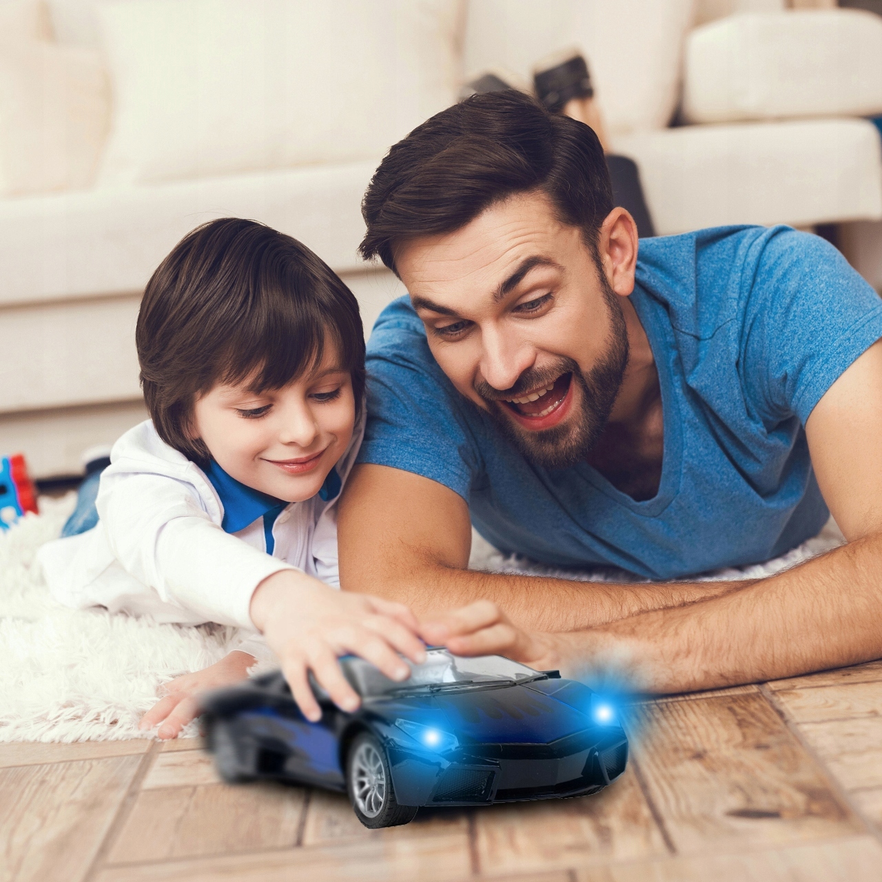 SAMOCHÓD WYŚCIGOWY RC ZDALNIE STEROWANY NA PILOTA KABRIOLET ŚWIECĄ ŚWIATŁA Kod producenta 109881