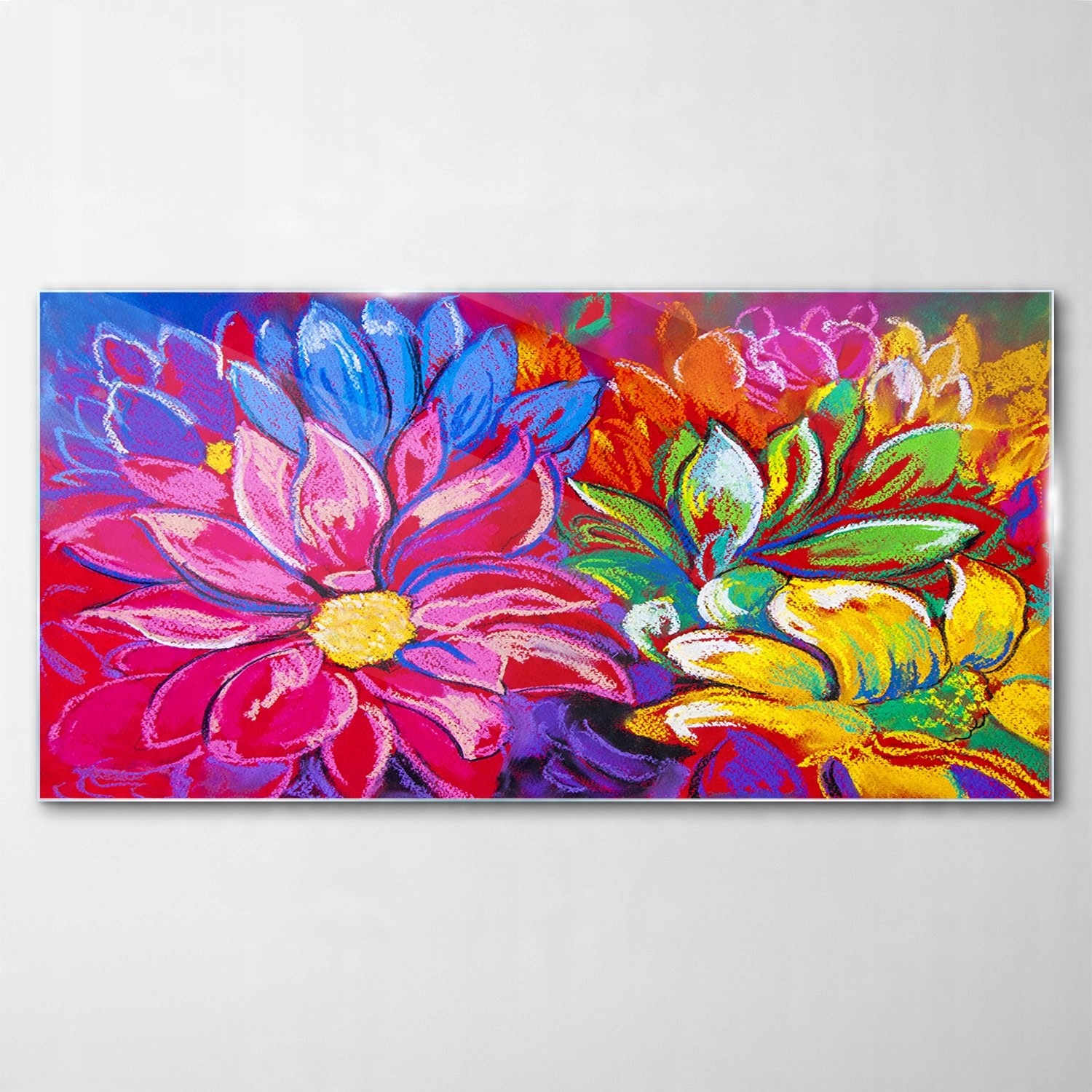 

Obraz Szklany Dekor Kwiaty Sztuka Pastele 140x70