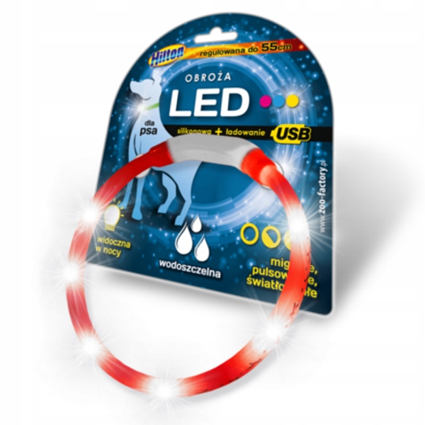 

Hilton Obroża Led Silikonowa Usb 55cm Czerwona