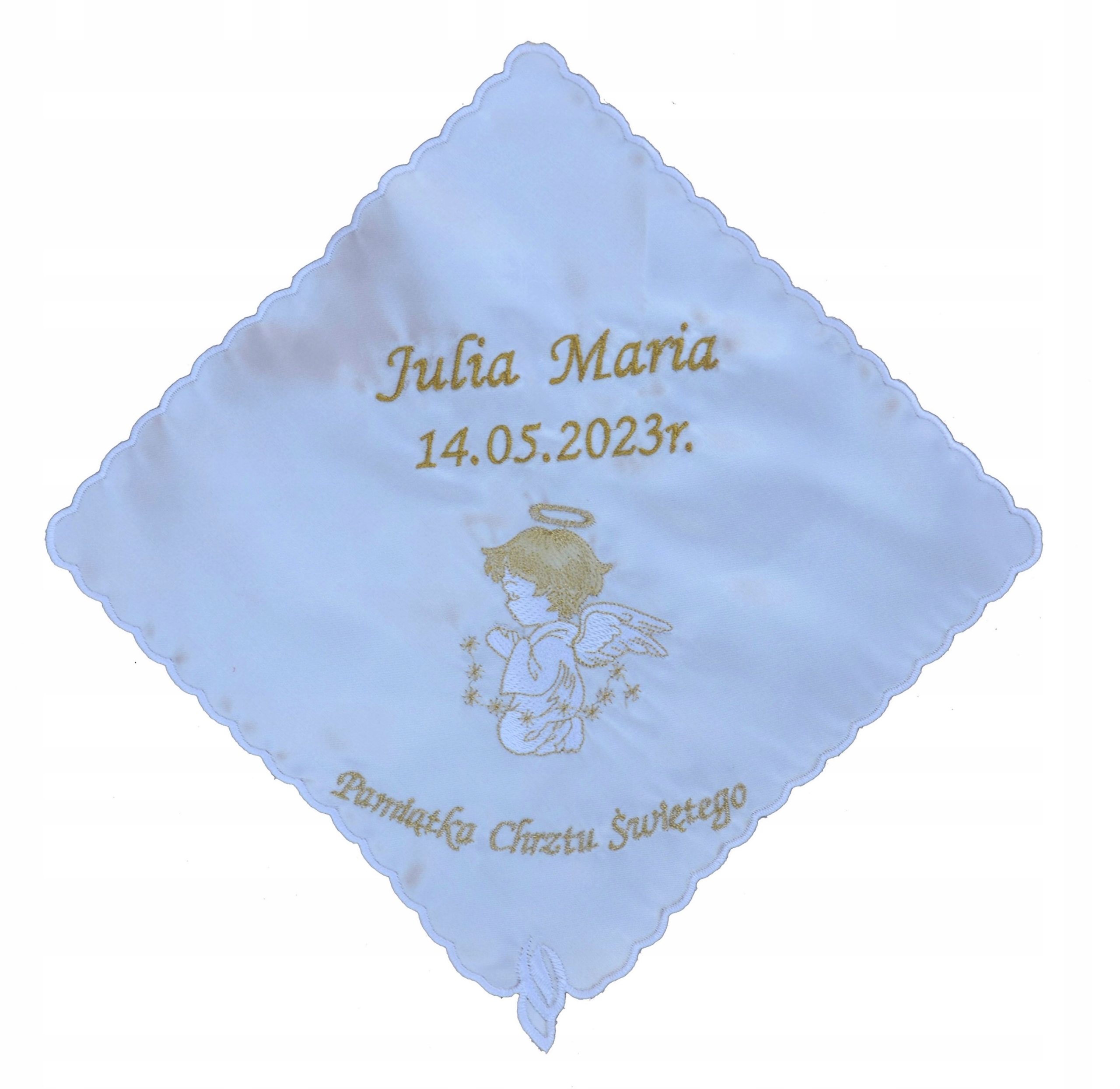 

Szatka do Chrztu Chrzest Święty Haft Imię Data