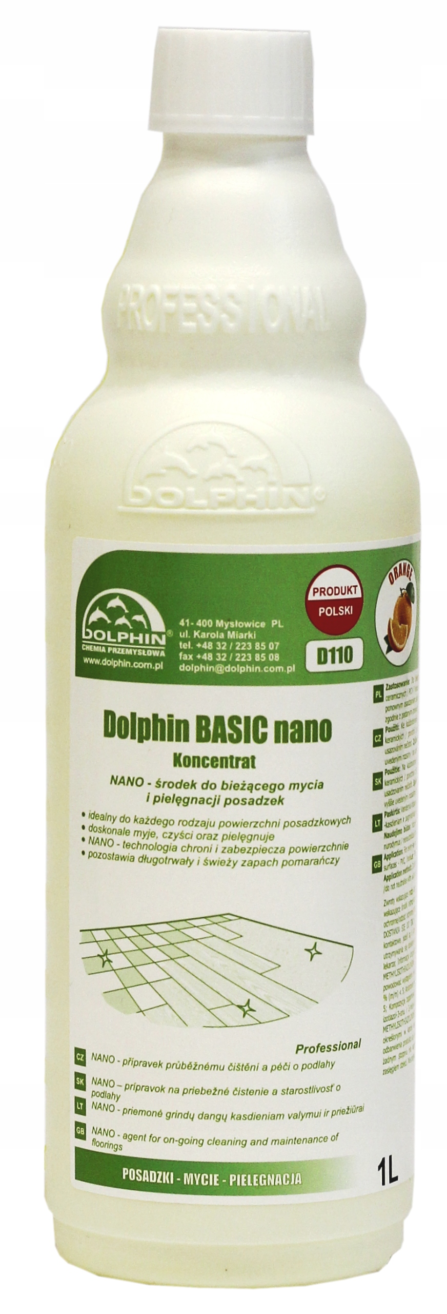 

Płyn Do Mycia Podłóg Dolphin Basic Nano 1 L