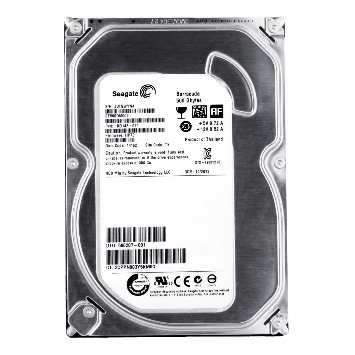 Hp 680207-001 500GB 7.2K 16MB Sata II 3.5'' ST500DM002
