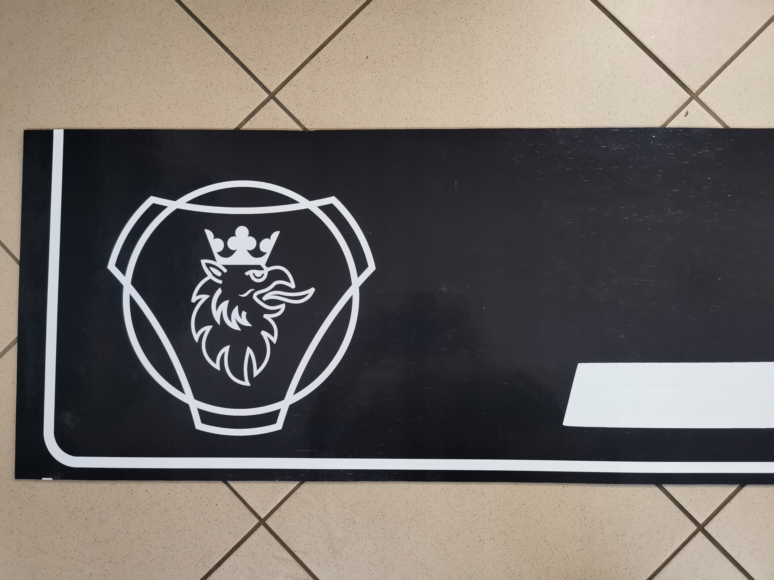 Chlapacz naczepy STIHOLT SCANIA czarny ramka Installation side Rear