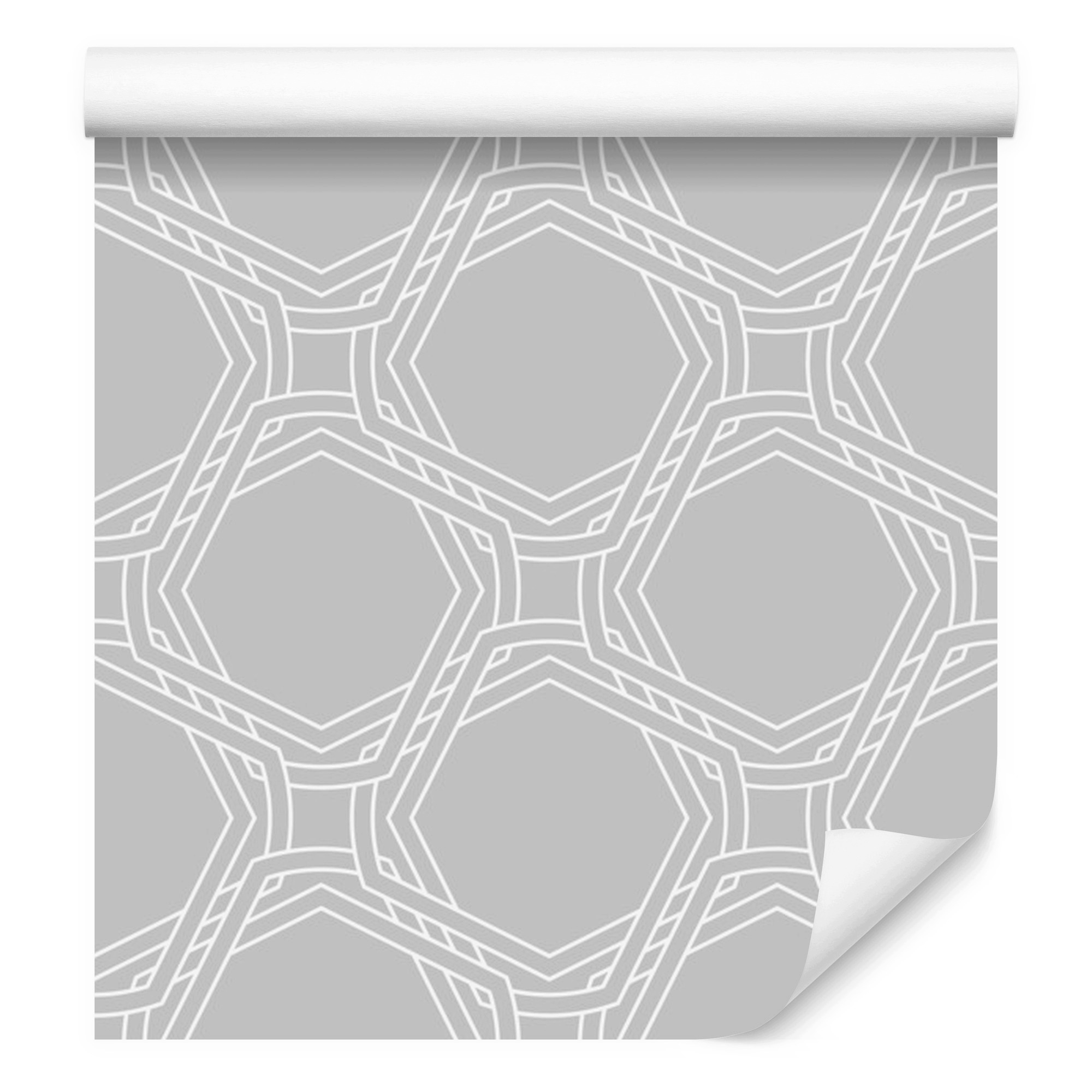 Tapeta Geometrická abstrakce v odstínech šedé 50 x 1000 cm