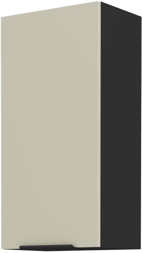 Vysoká Závěsná Kuchyňská Skříňka S Policemi, Černá Kašmírová Barva, 90 X 45 CM