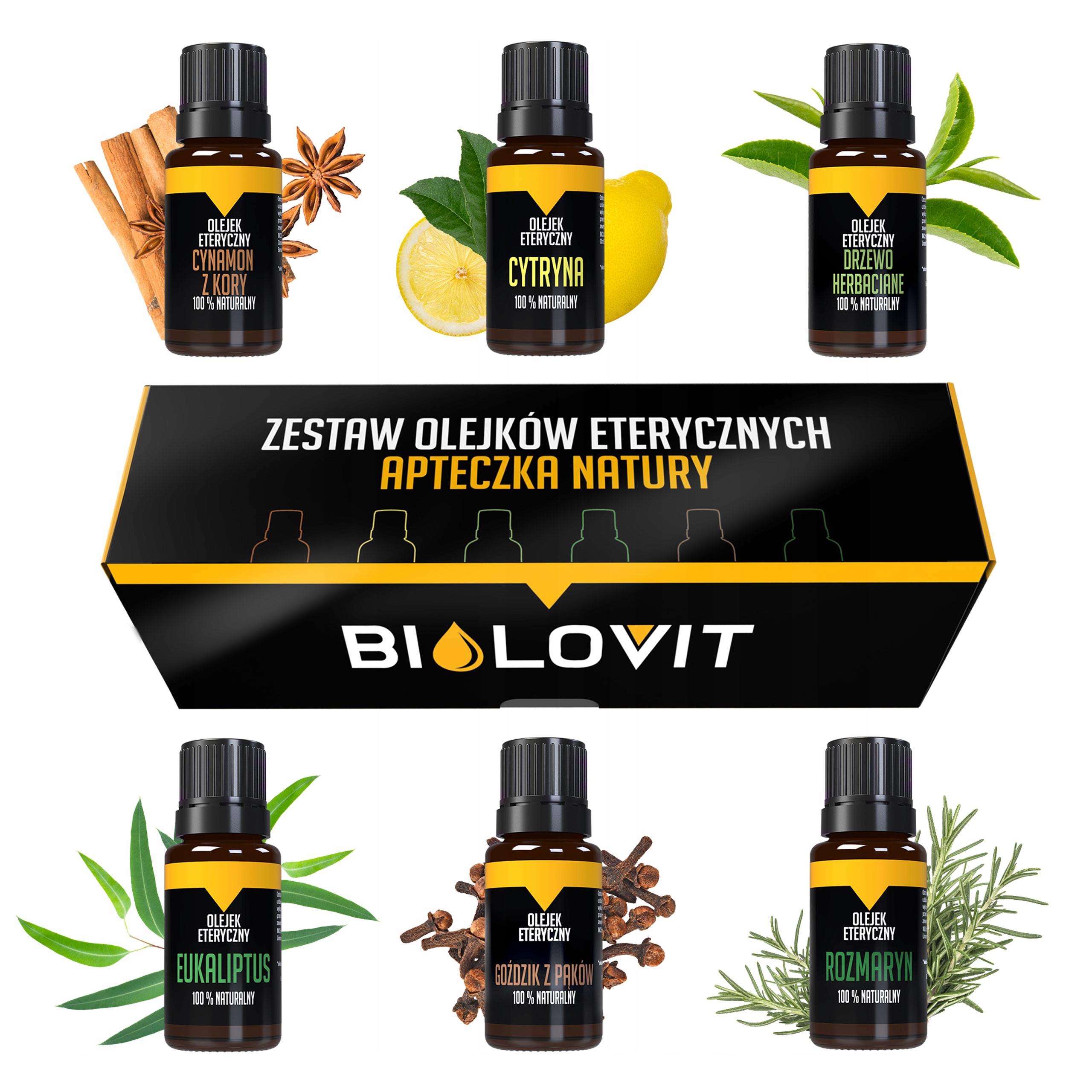 

Zestaw olejków eterycznych Cytryna Cynamon
