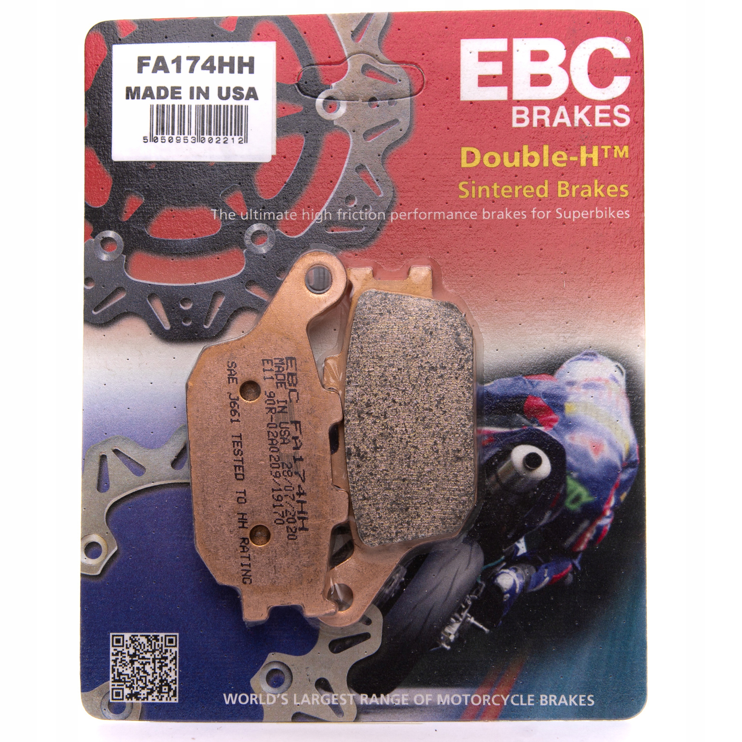 FA174HH - ГАЛЬМІВНІ КОЛОДКИ EBC SUZUKI SV 1000 03-07 ЗАДНІ