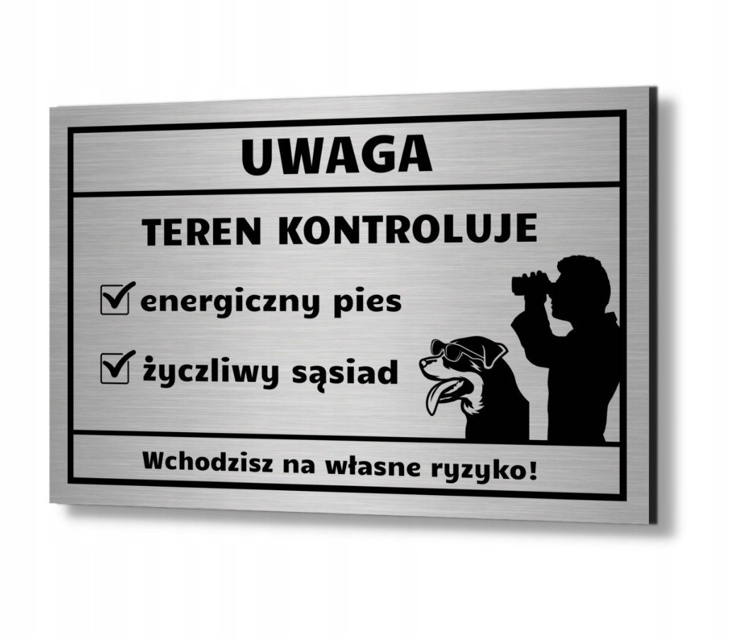 

Tabliczka Aluminium Zły Pies Uwaga Na Psa Zabawna