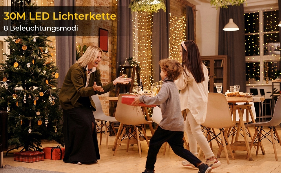 Łańcuch Światełka Lampki Świąteczne 300 LED 30M — miniatura 8