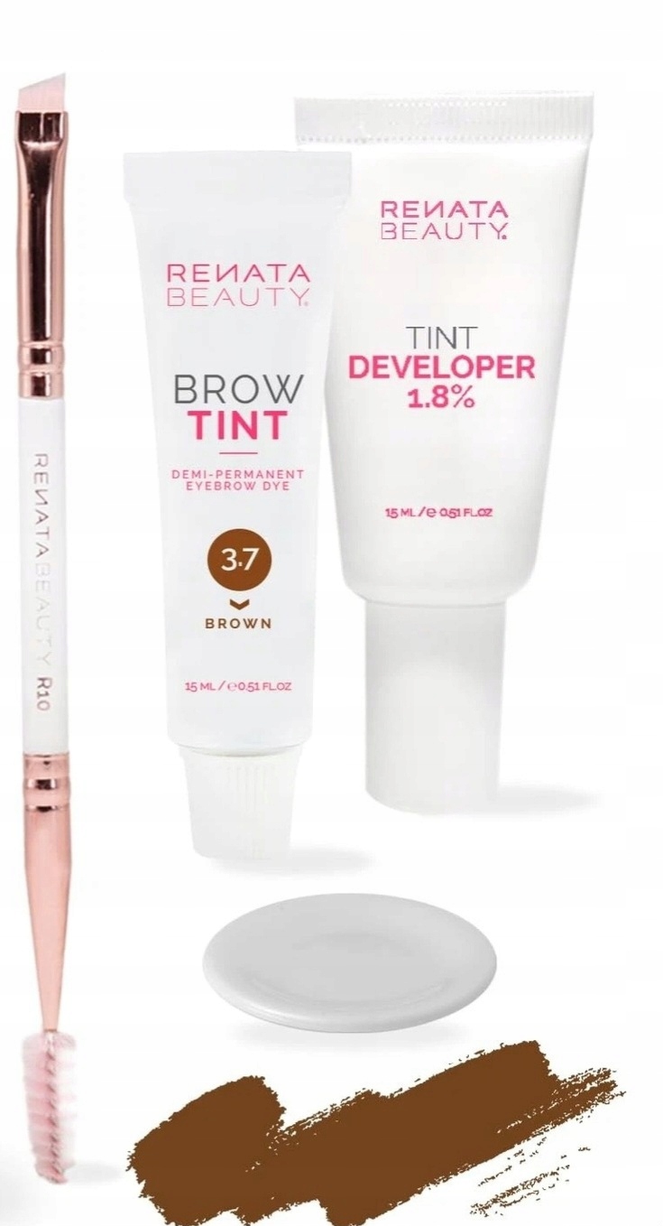 Rb Renata Beauty Brow Tint Kit – sada na barvení obočí 3.7 Brown