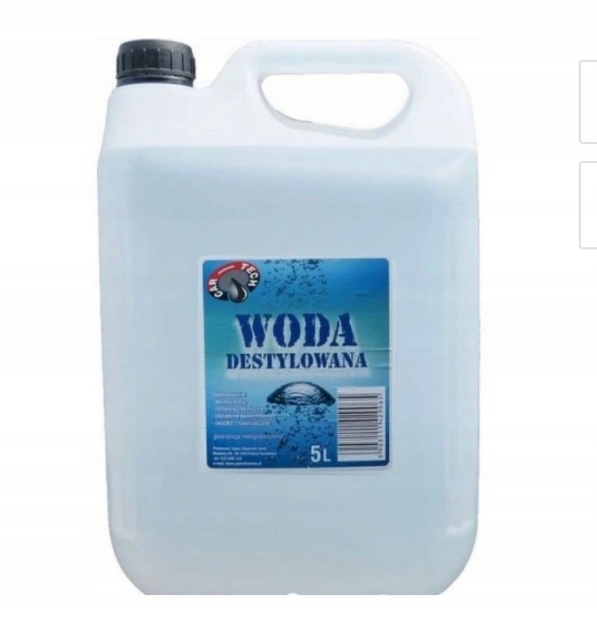 Woda Destylowana Cartech 5L