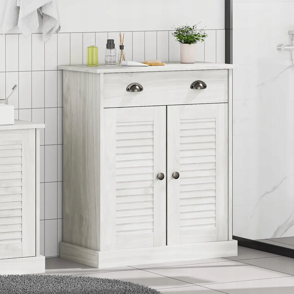 vidaXL Koupelnová skříň Vigo Bílá a starožitná bílá 68 x 34 x 80 cm