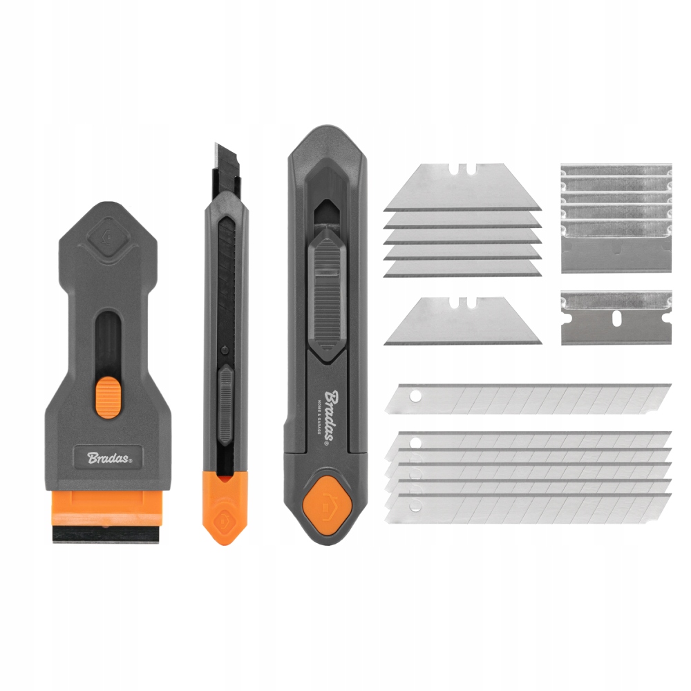 Zestaw noży ze skrobakiem i wymiennymi ostrzami DIY-KN191809/SET2B
