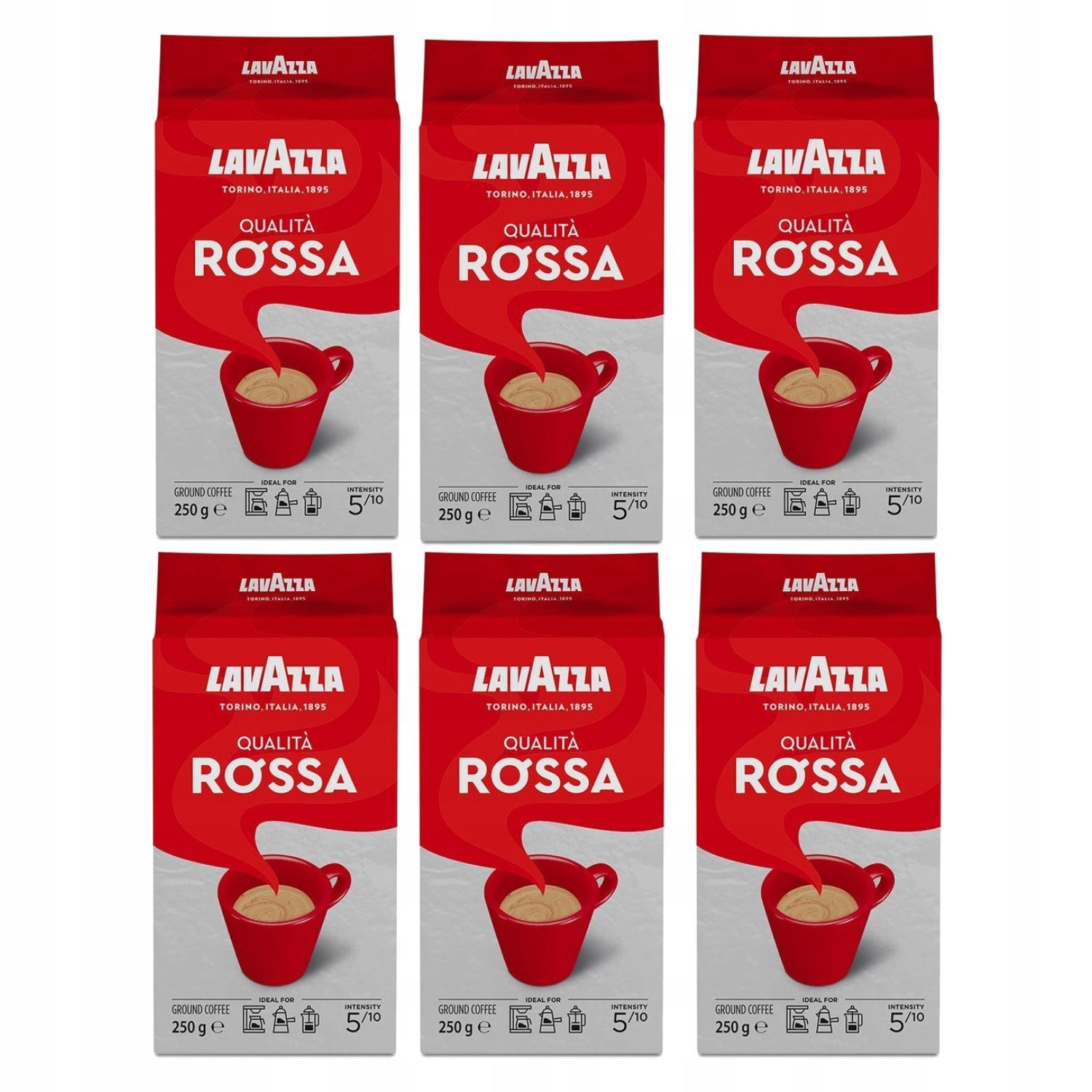 Levně Lavazza Rossa Mletá káva 6x250 g 1500 g