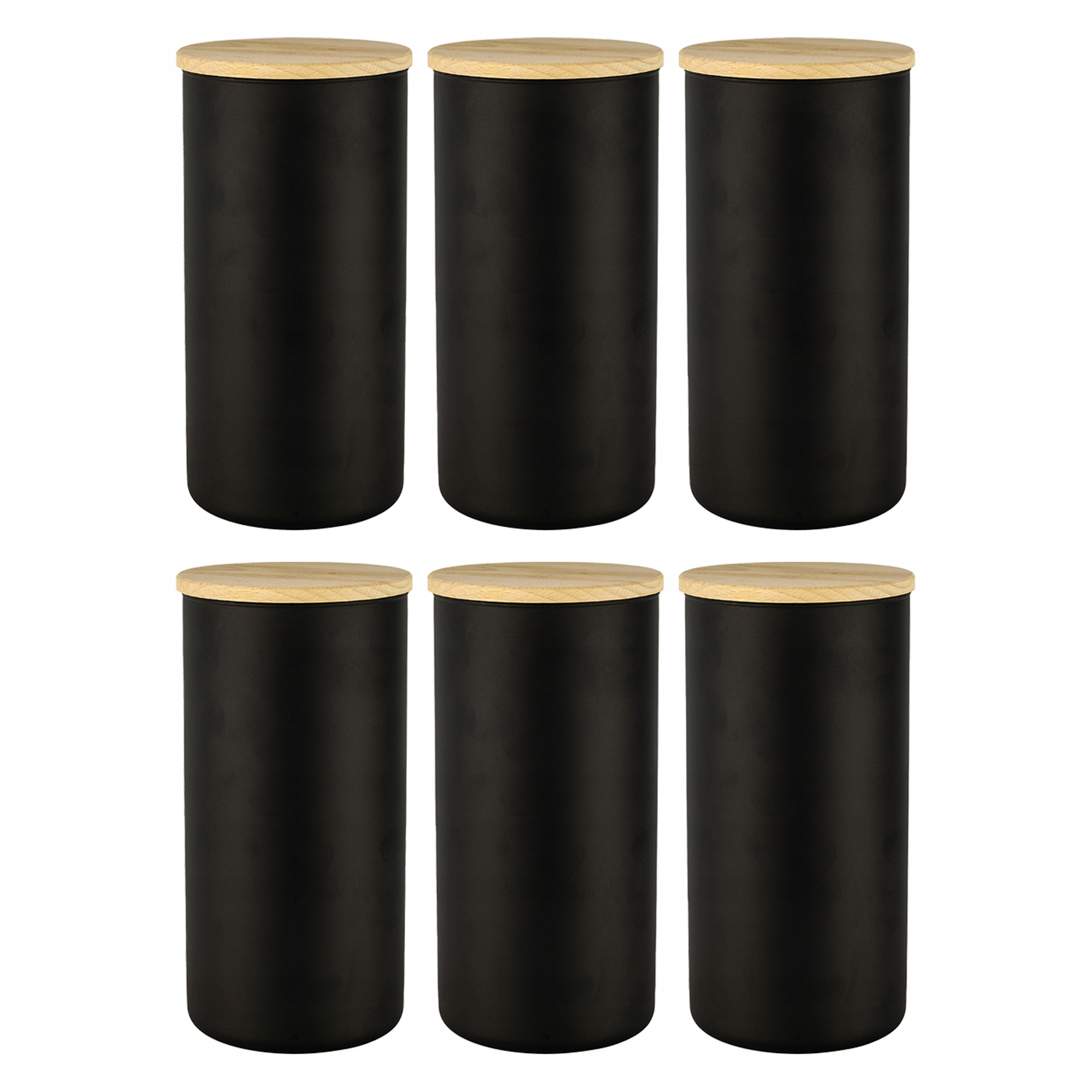 Sklenice na skladování Černé Mat 6x20 cm Polské Sklo