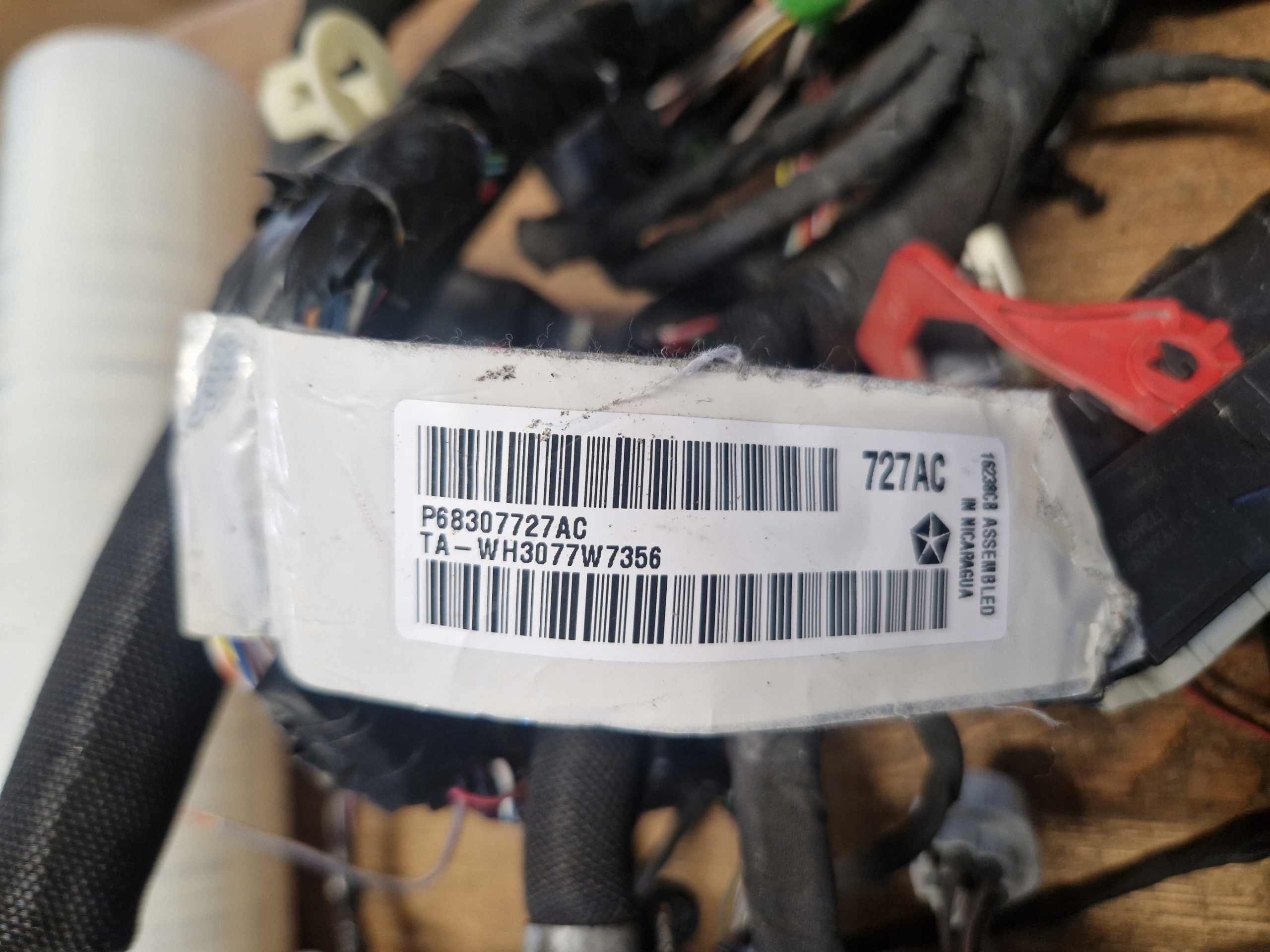 DODGE DURANGO III 17- bundle wiring KOMORY of the engine 68333558AB