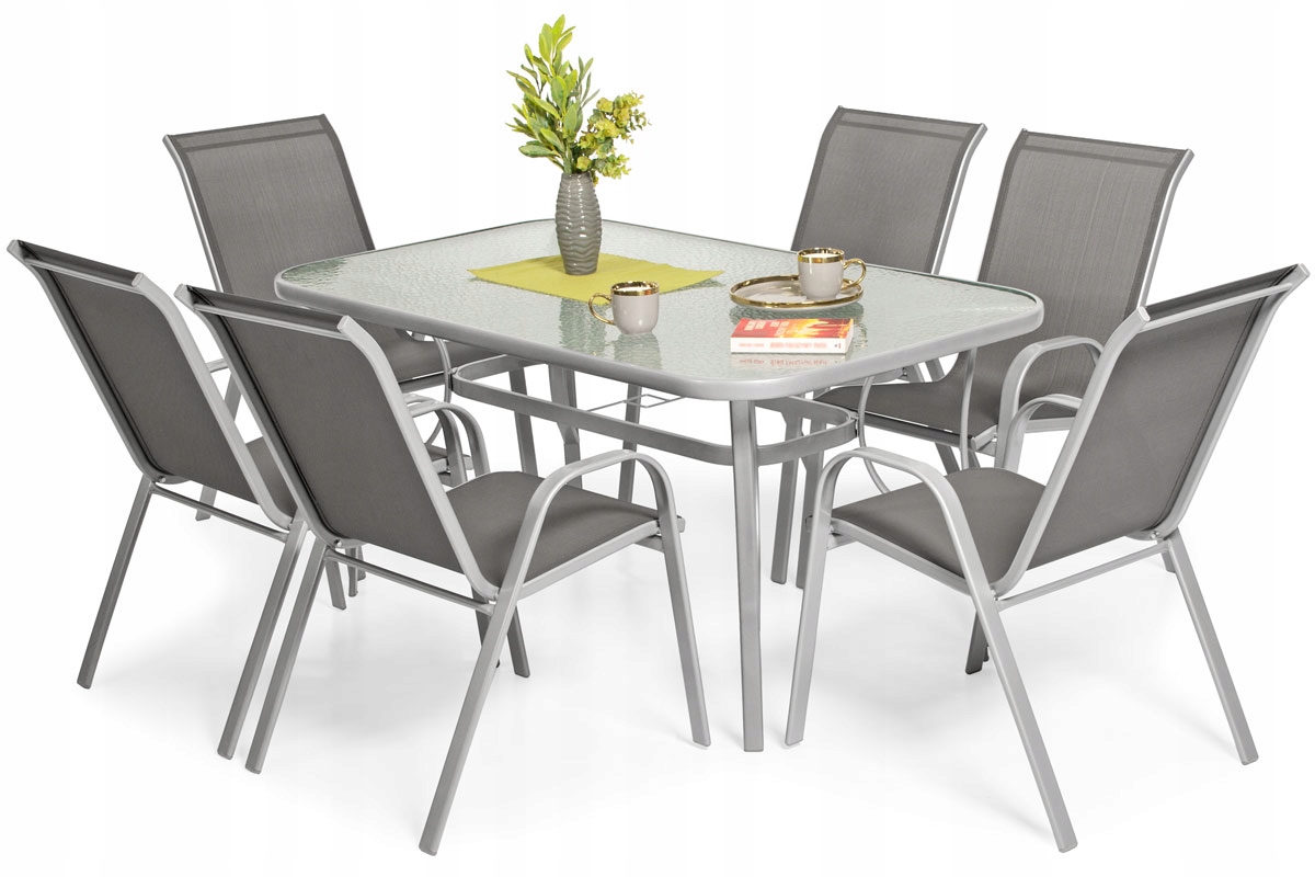 

Zestaw ogrodowy stół i krzesła 6-osobowy Porto