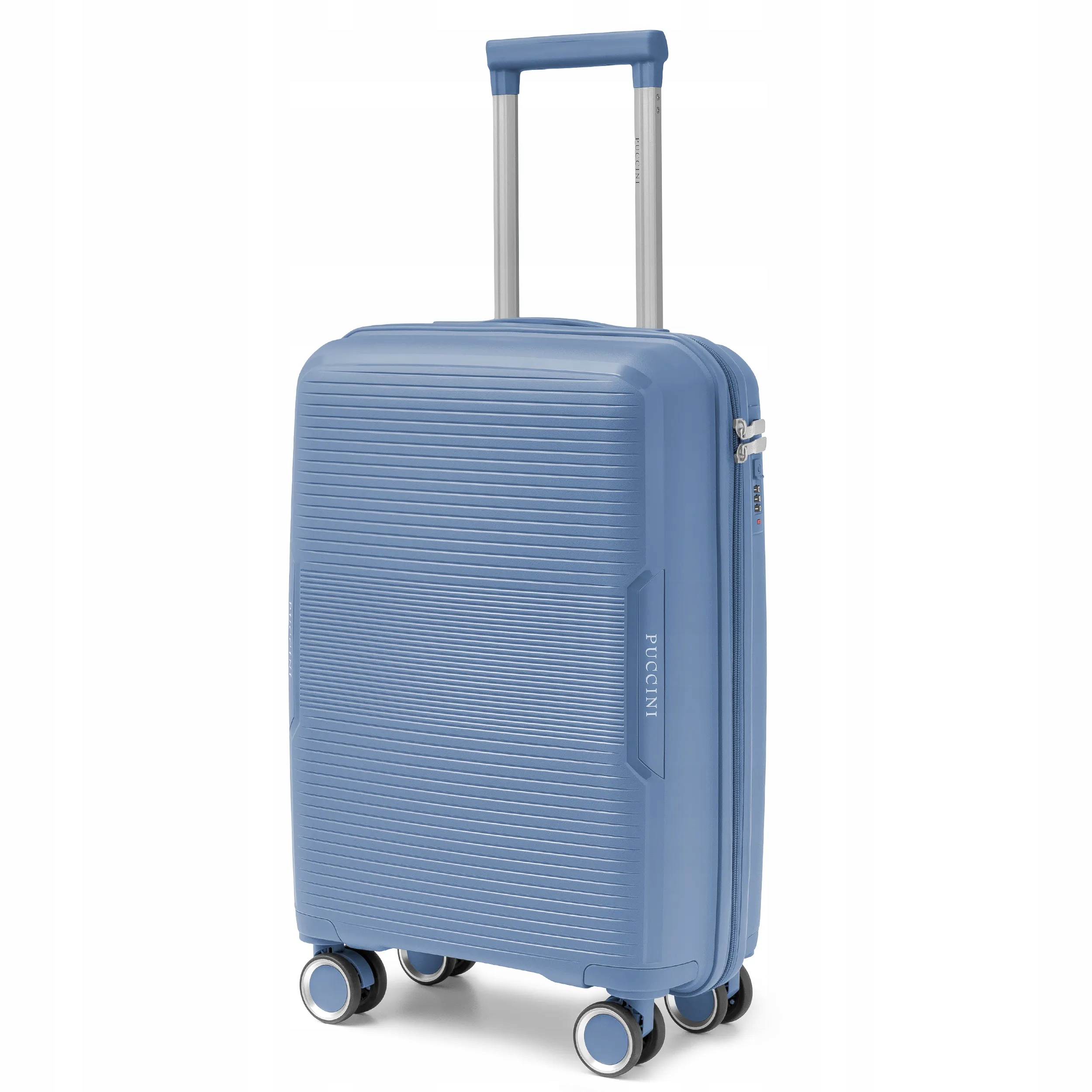 Puccini Walizka Kabinowa Podróżna Twarda Na Kółkach Pp Niebieska PP029C-7A