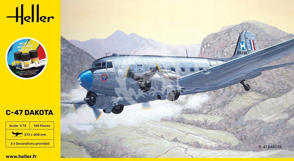 Startovací Sada C-47 Dakota Heller 35372 v měřítku 1/72
