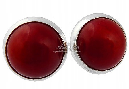 Korálové Krásné Náušnice Vazba Tyčinka Stříbro