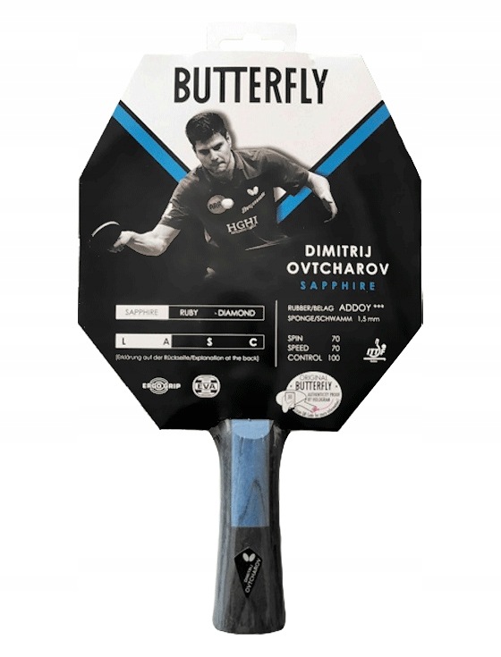 Pálka na stolní tenis Butterfly Ovtcharov Sapphire