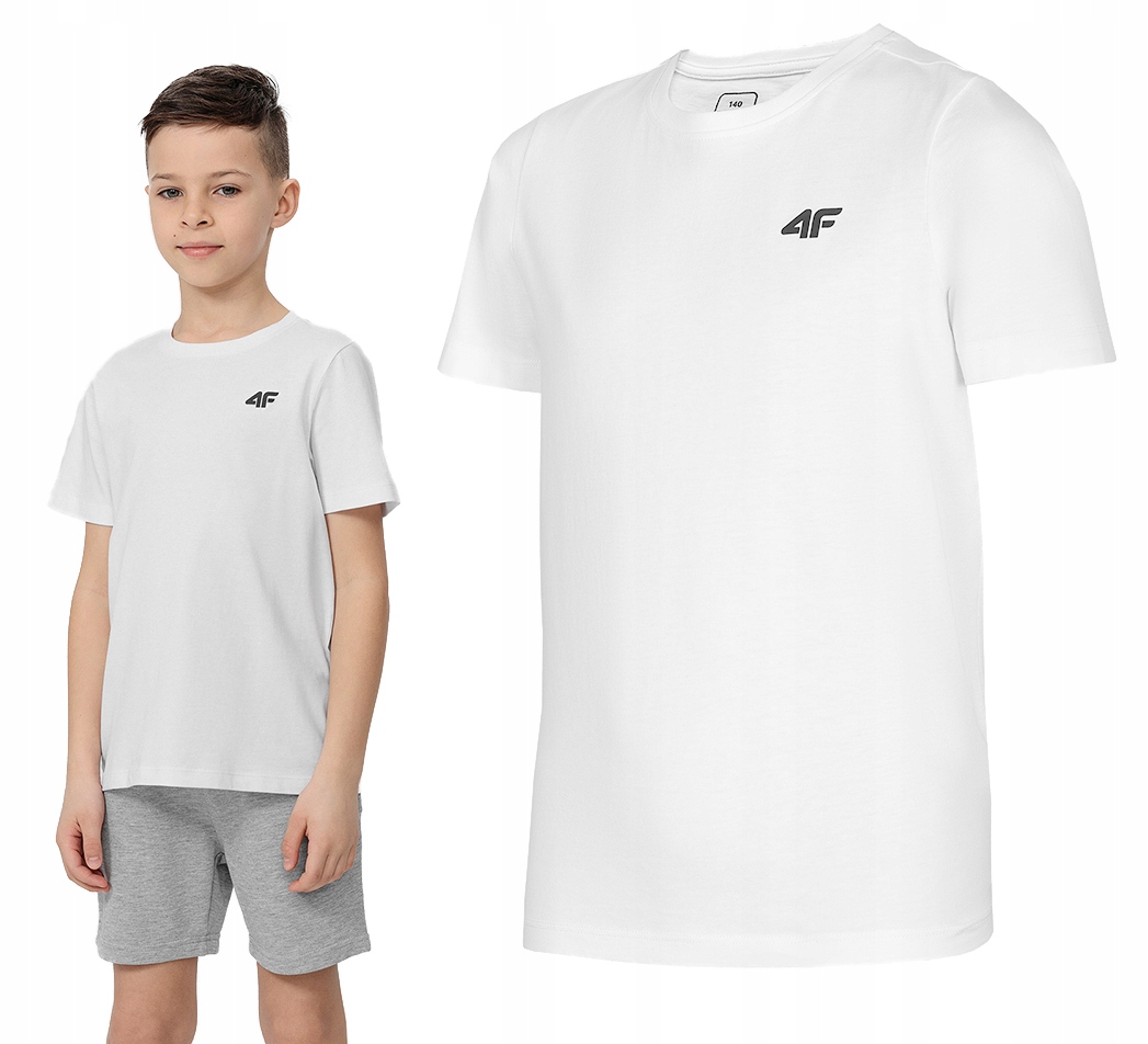 

4F T-shirt Chłopięcy Koszulka Bawełniana JTSM001