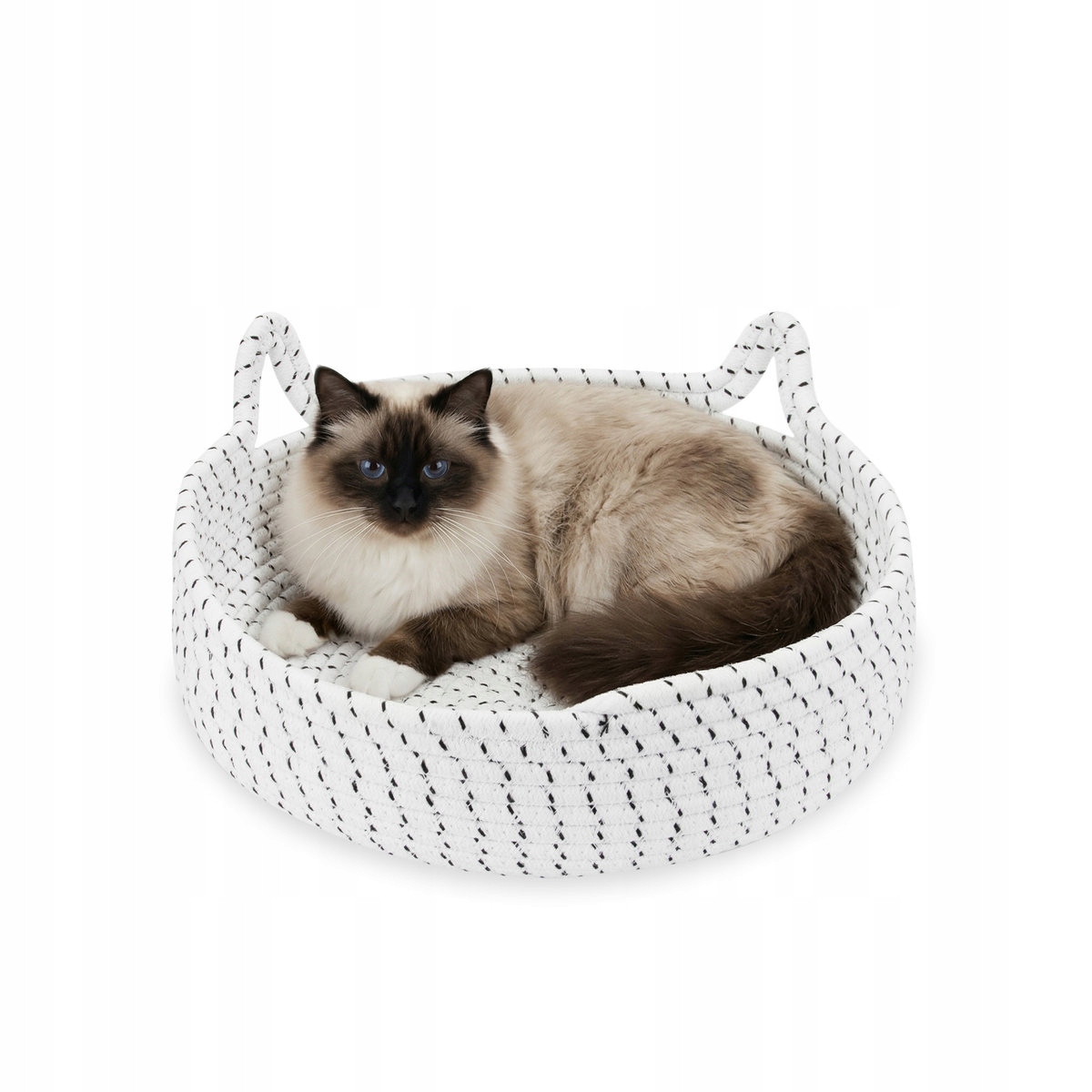 Pelíšek pro kočky Carinio Moon Ears Pletené bavlněné s oušky Měkké