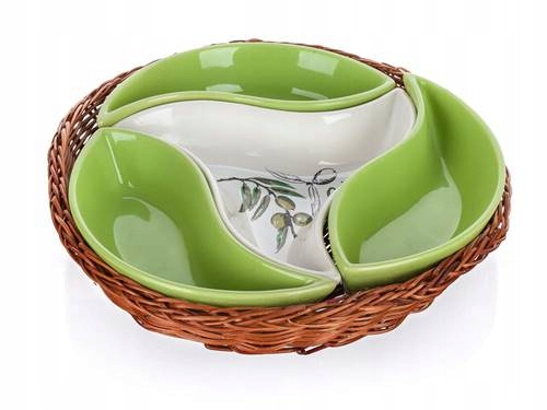 

Salaterki Miseczki 4szt w koszyku Olives przekąski