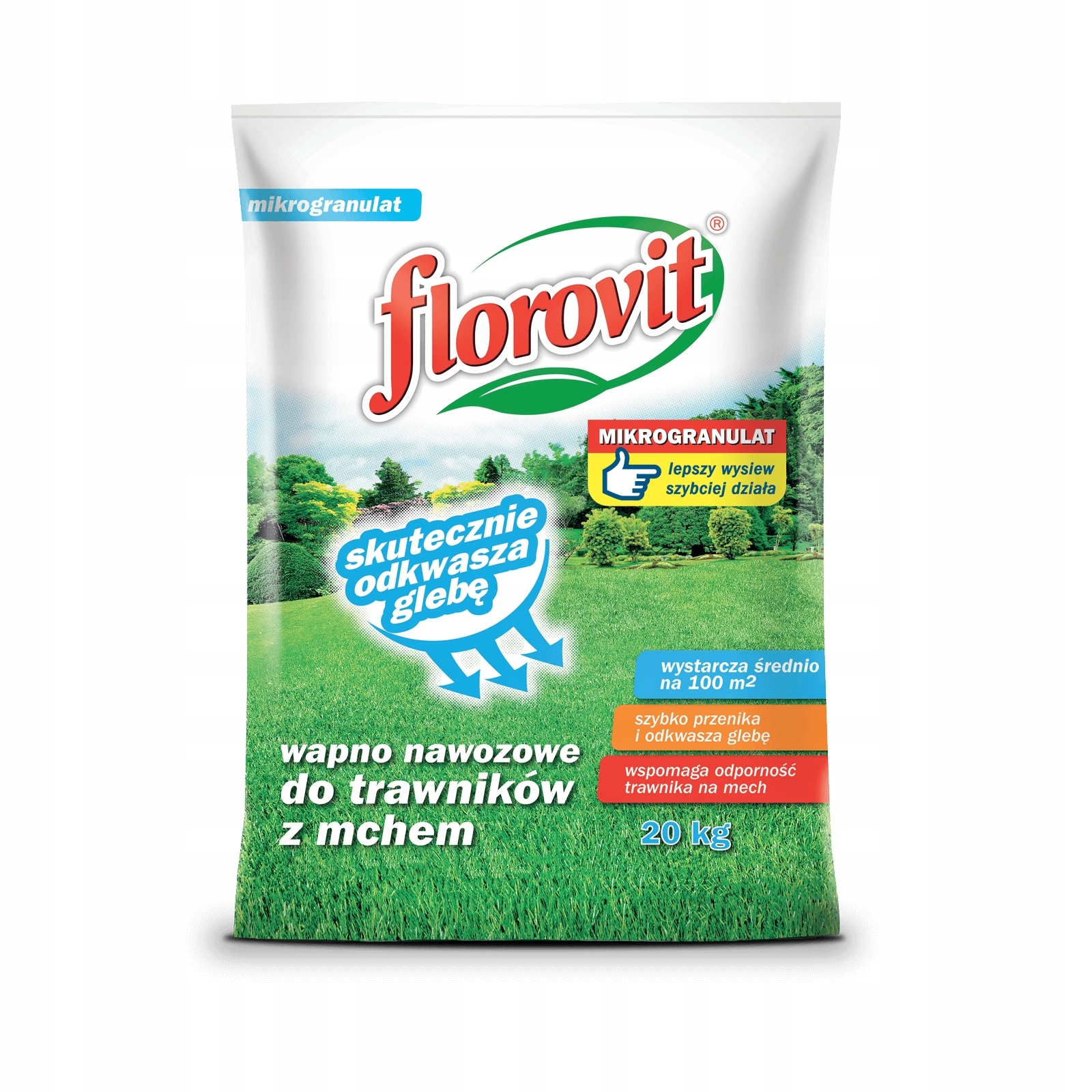 

Florovit Wapno do trawnika z mchem 20 kg