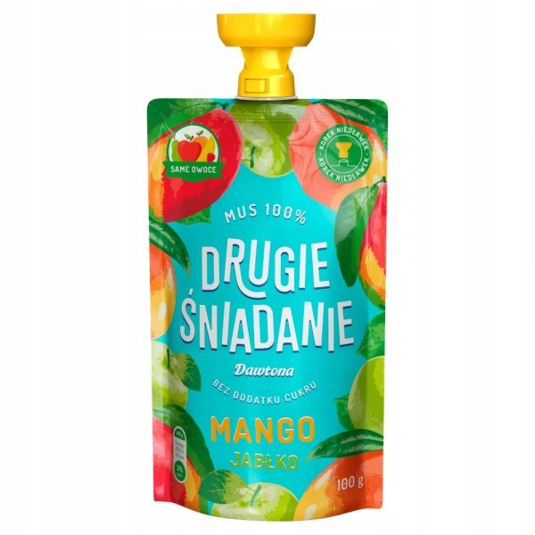 MUS 100% Dawtona DRUGIE ŚNIADANIE mango jabłko x12 Marka Dawtona