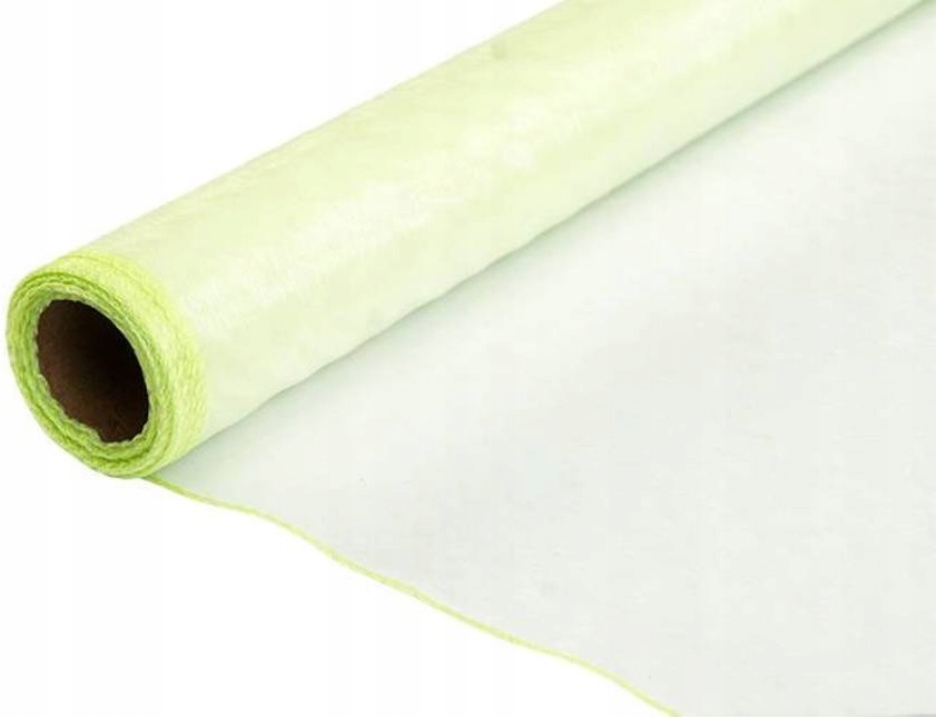 Organza Tiul Obszywana 12cm 9m organtyna lt green