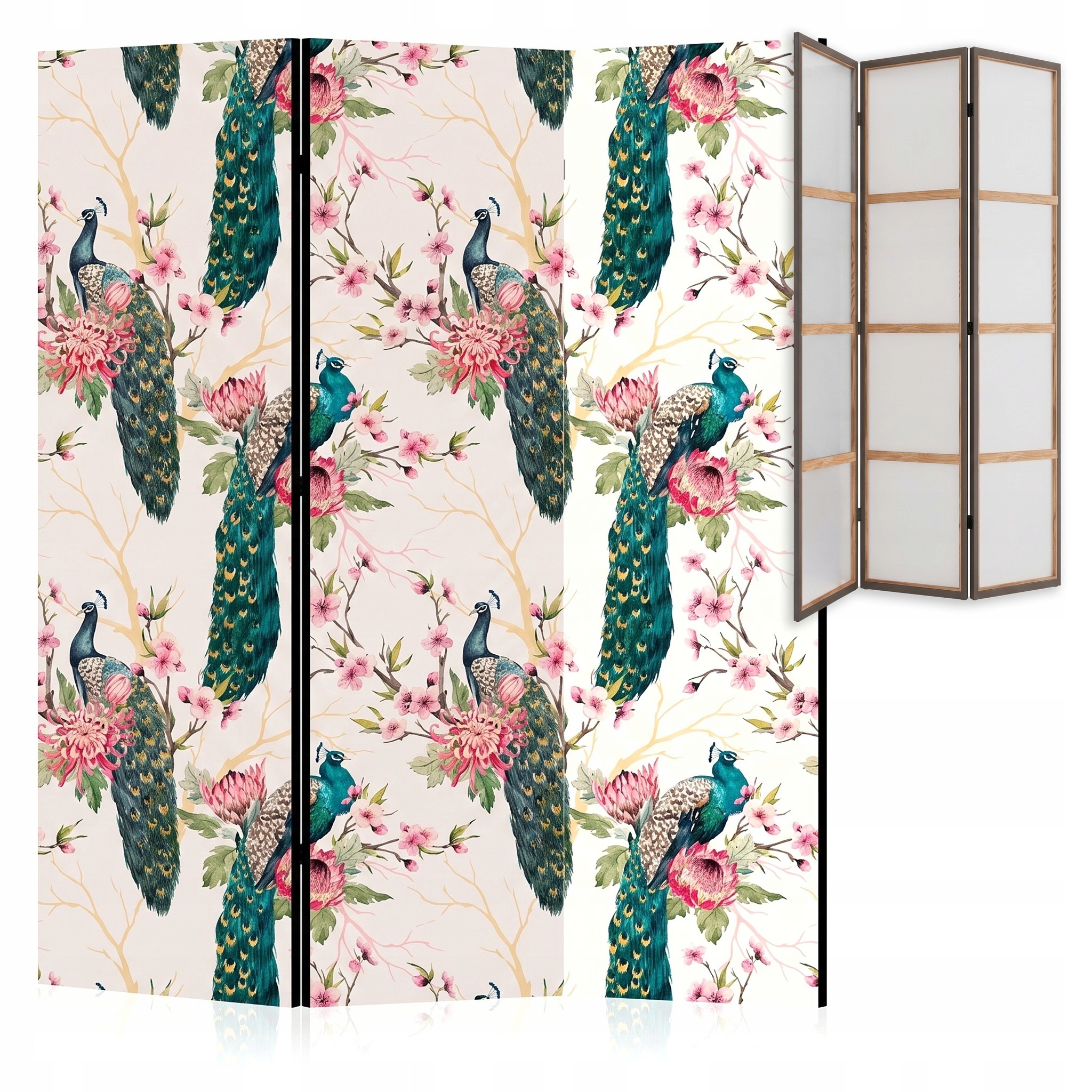 Paraván pokojový 3-dílný dekorativní glamour orientální 135x172