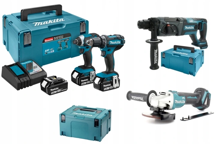 

Makita Zestaw Combo 4 Narzędzia 18V Baterie 3*5ah