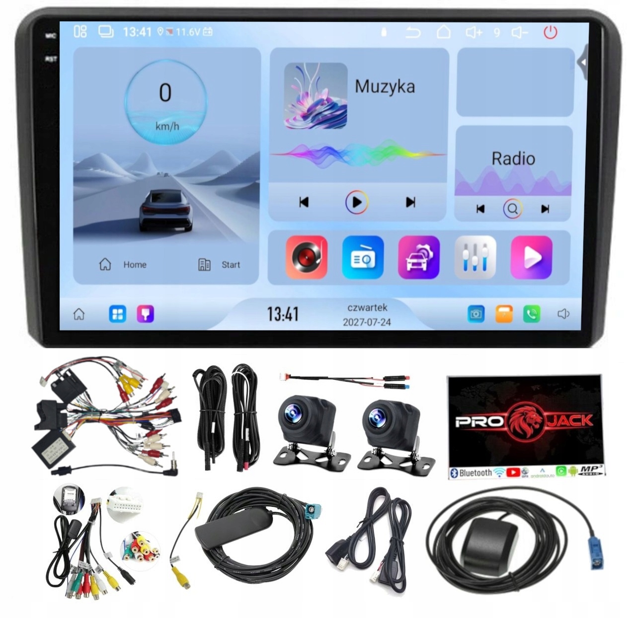 Rádio Navigácia Carplay Gps Android Audi A3 8P 2003-2012 4GB 64GB Sim