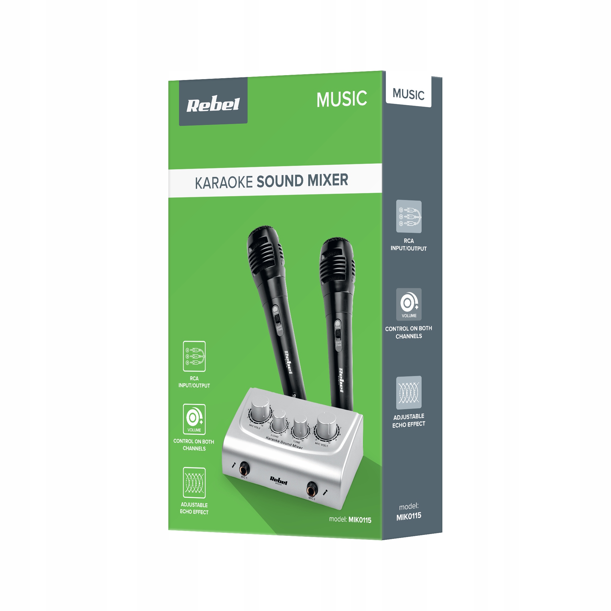 Zestaw do Karaoke 2 Mikrofony Rebel Music