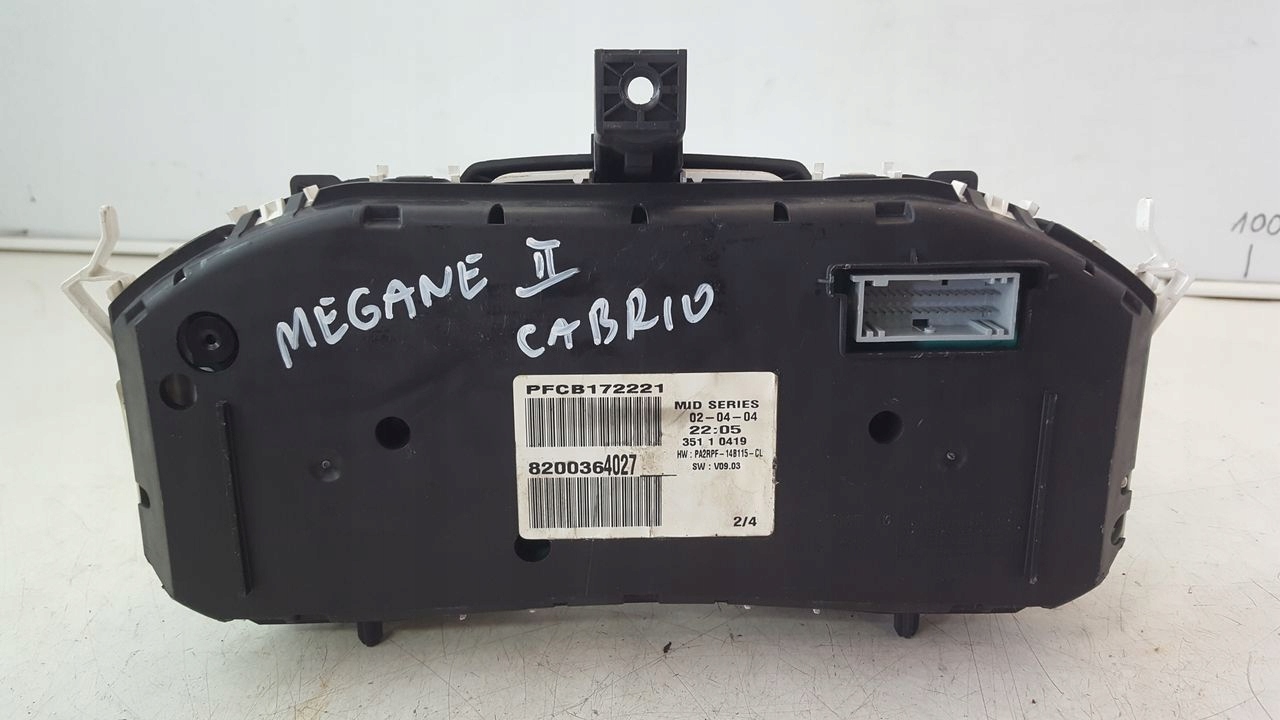 dials Renault Megane II Cabrio 2,0