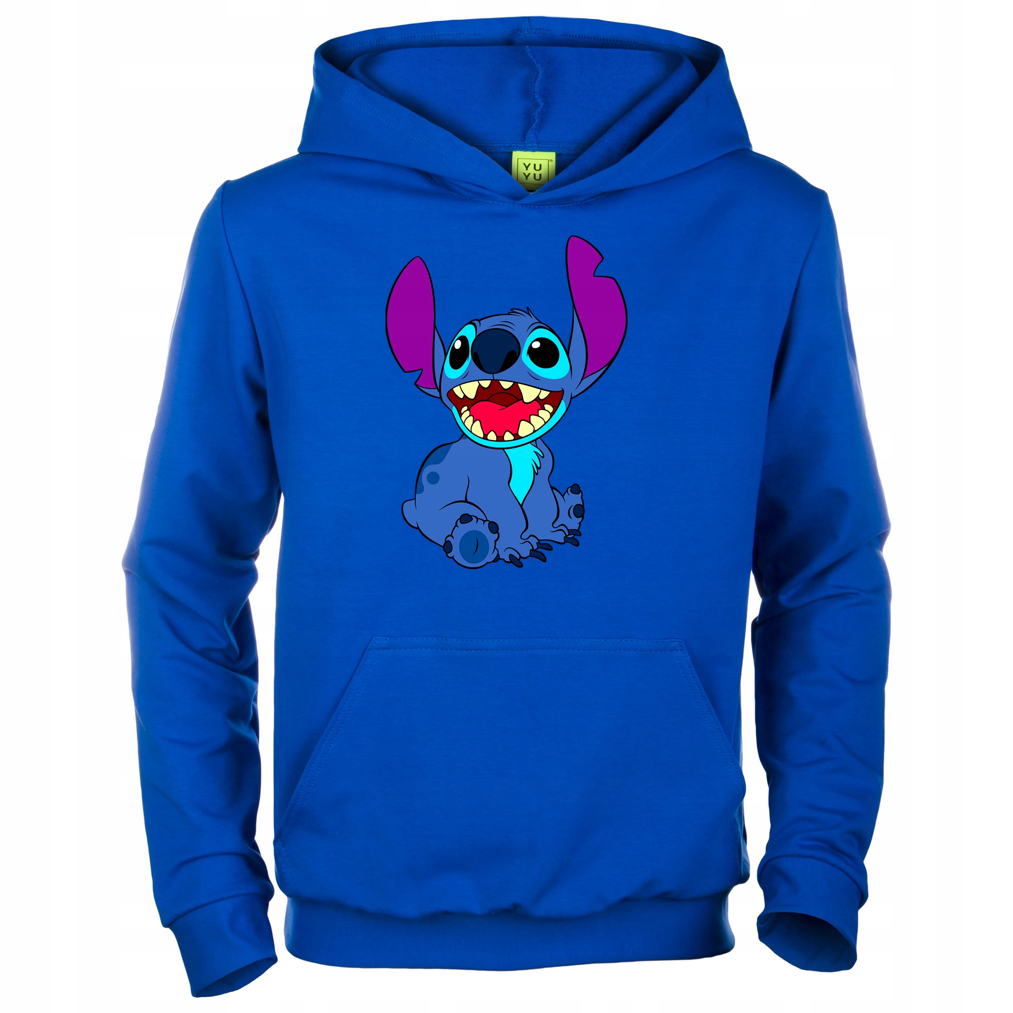 BLUZA DRESOWA KANGURKA NIEBIESKA CHABER + KAPTUR STITCH STICH 128/134